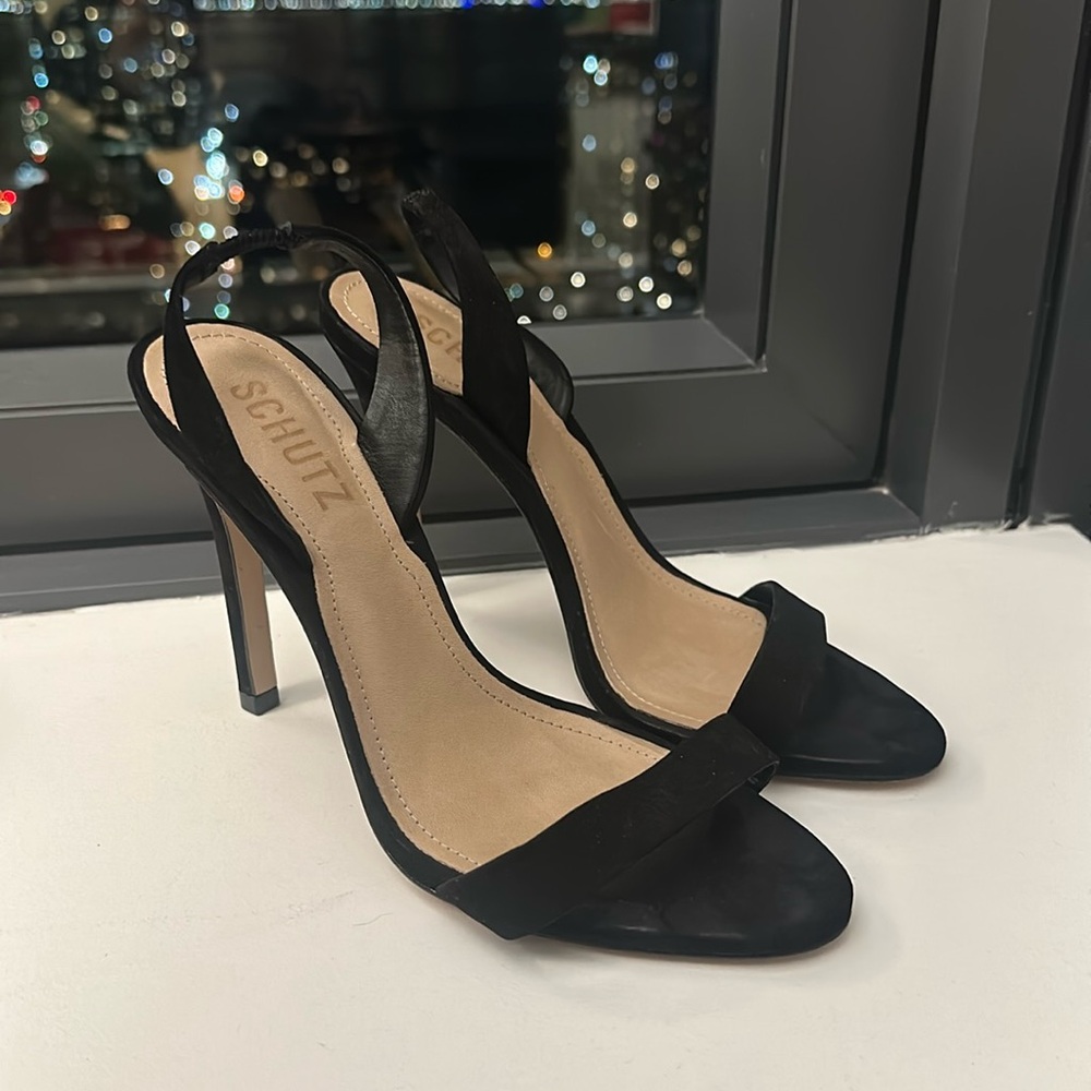 COPY - Schutz Black suede heels